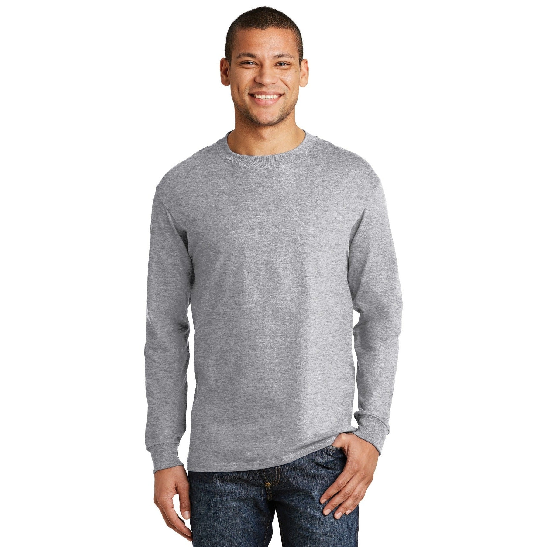 Hanes-Hanes® Beefy-T® - 100% Cotton Long Sleeve T-Shirt. 5186-MedTech-7